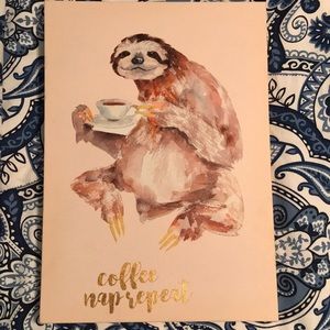 Sloth Coffee Canvas